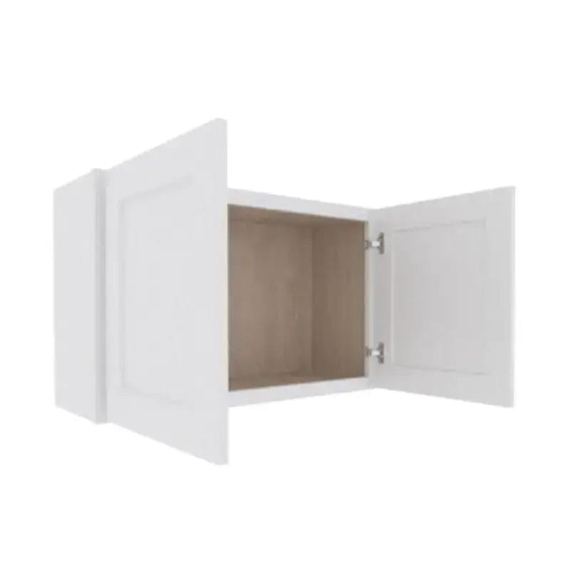 Opulent White Shaker Wall Cabinet with 2 Doors