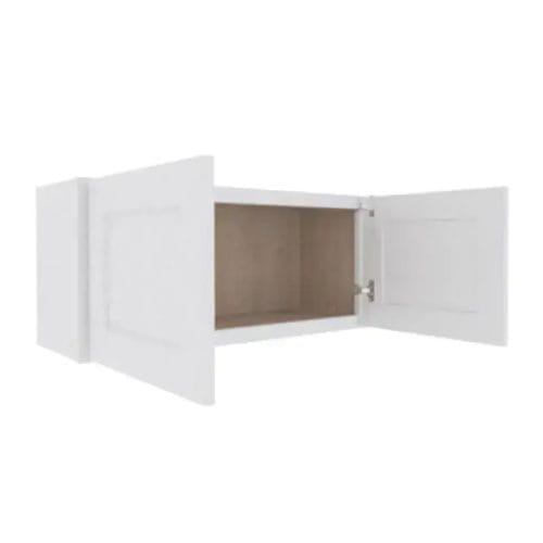 Opulent White Shaker Wall Cabinet with 2 Doors