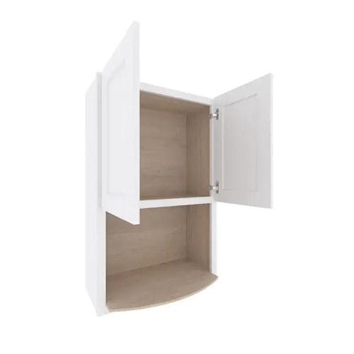 Opulent White Shaker Wall Microwave Cabinet