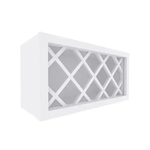 Opulent White Shaker Wall Wine Rack