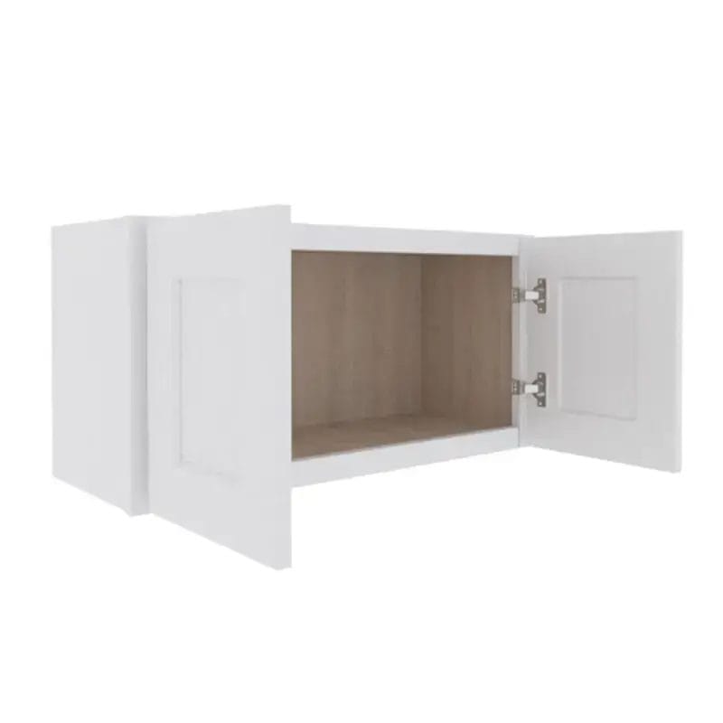Opulent White Shaker Wall Cabinet with 2 Doors