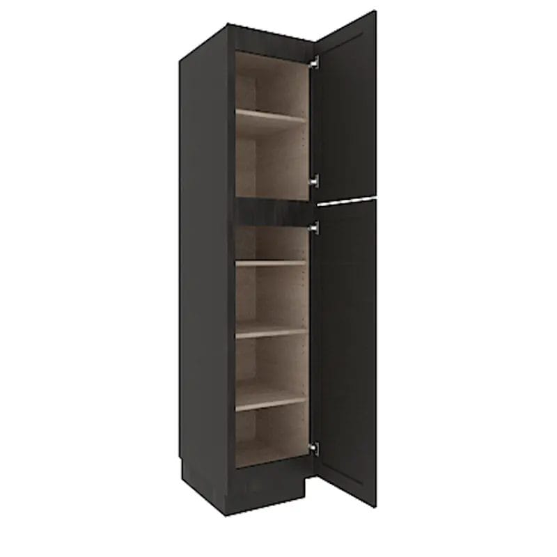 Refined Modern Slate Shaker Tall Pantry Cabinet with 2 Doors