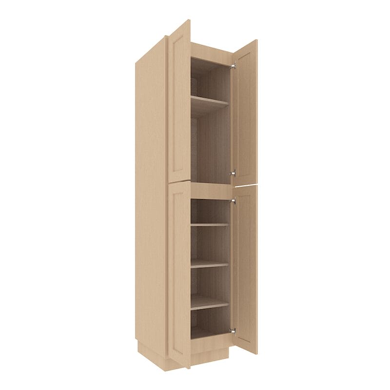 Noble Honey Wheat Shaker Tall Pantry Cabinet with 4 Doors