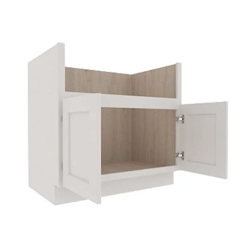 Serene Dove White Shaker Farmhouse Sink Base Cabinet