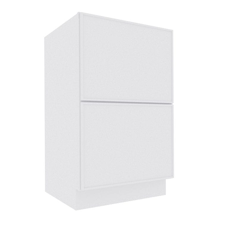 Ethereal White Micro Shaker Base Cabinet with 2 Drawers