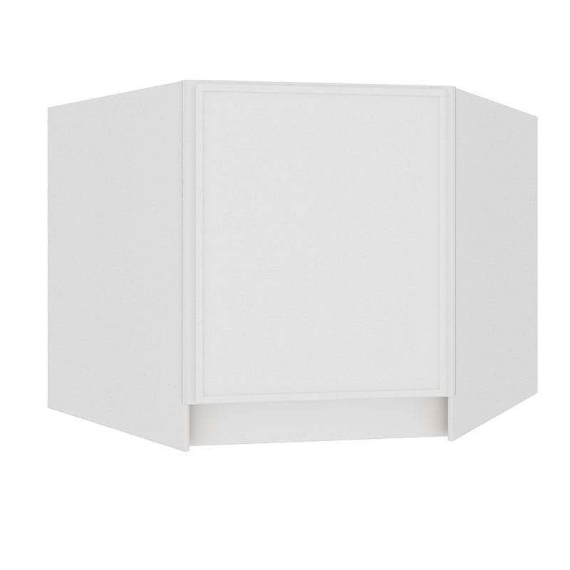 Ethereal White Micro Shaker Corner Sink Base Cabinet