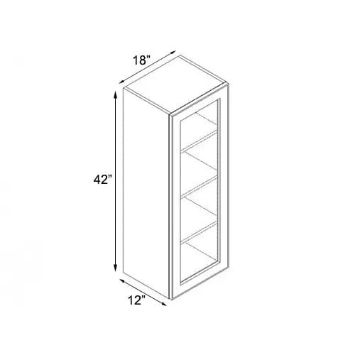 Ethereal White Micro Shaker Wall Cabinet with 1 Door