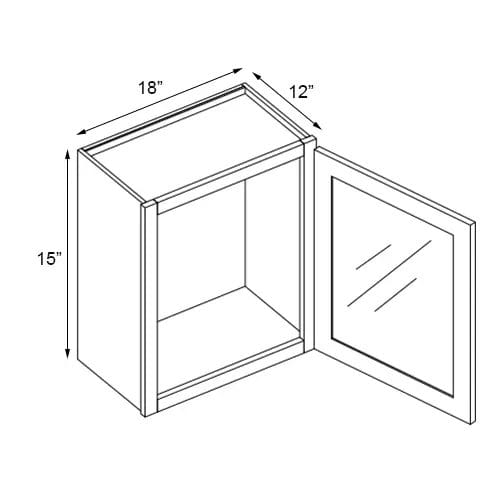 Ethereal White Micro Shaker Wall Cabinet with 1 Door