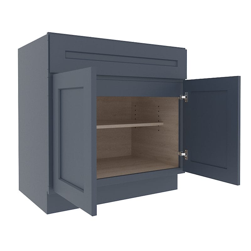 Imperial Midnight Blue Shaker Base Cabinet with 2 Doors