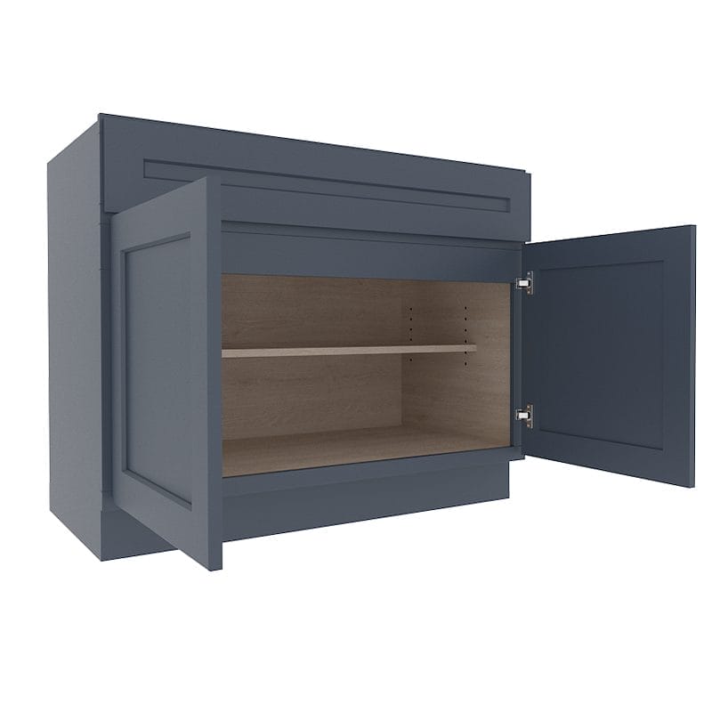Imperial Midnight Blue Shaker Base Cabinet with 2 Doors
