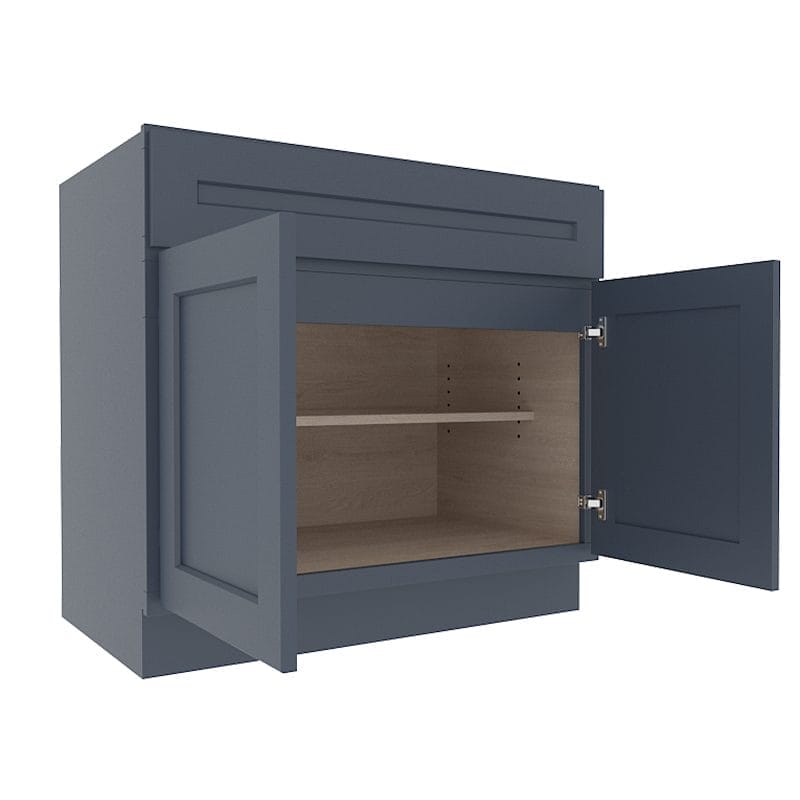 Imperial Midnight Blue Shaker Base Cabinet with 2 Doors