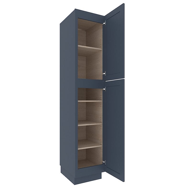 Imperial Midnight Blue Shaker Tall Pantry Cabinet with 2 Doors