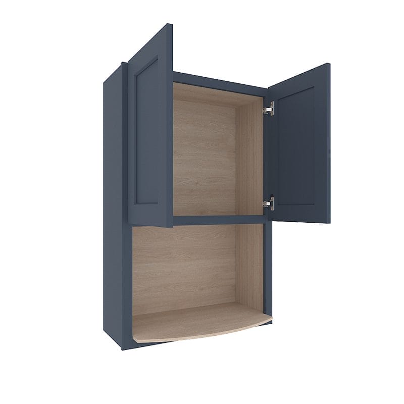 Imperial Midnight Blue Shaker Wall Microwave Cabinet