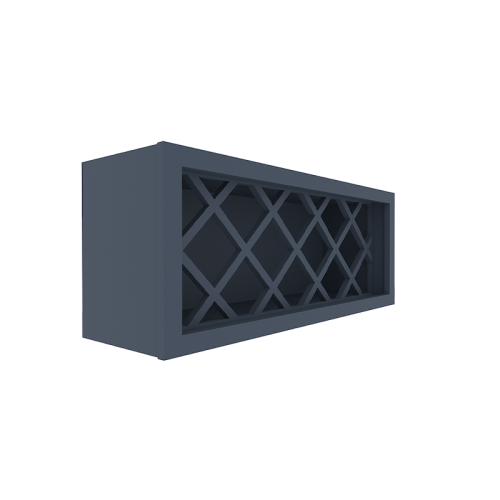 Imperial Midnight Blue Shaker Wall Wine Rack