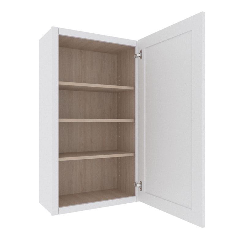 Opulent White Shaker Wall Cabinet with 1 Door