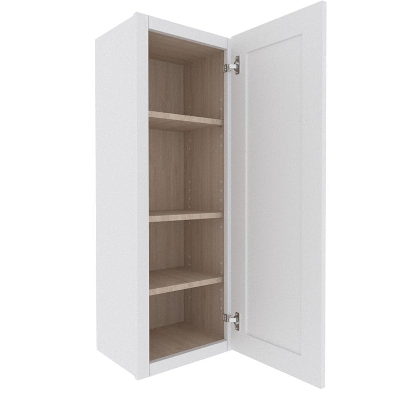 Opulent White Shaker Wall Cabinet with 1 Door