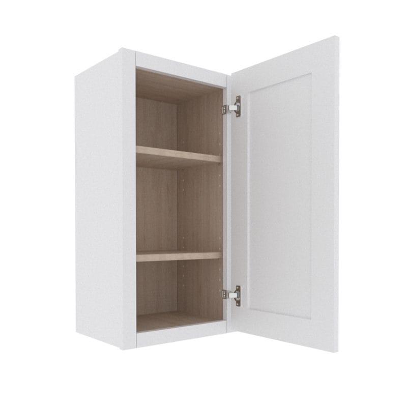 Opulent White Shaker Wall Cabinet with 1 Door