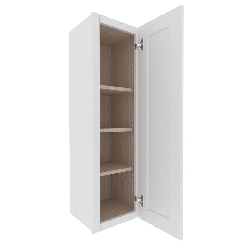Opulent White Shaker Wall Cabinet with 1 Door