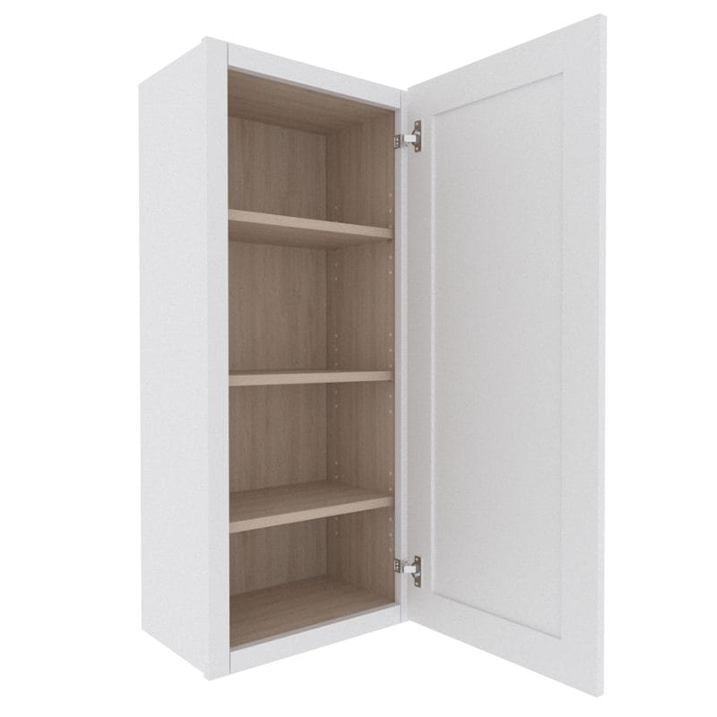 Opulent White Shaker Wall Cabinet with 1 Door