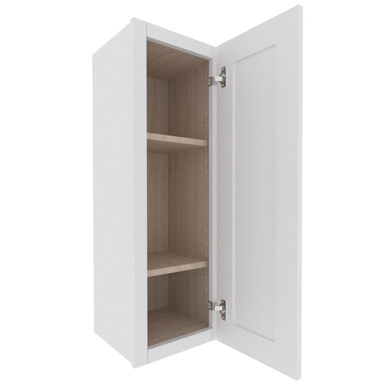 Opulent White Shaker Wall Cabinet with 1 Door