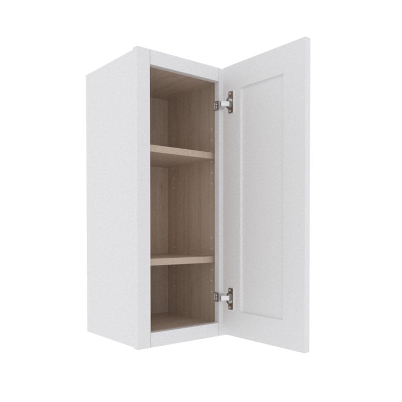Opulent White Shaker Wall Cabinet with 1 Door