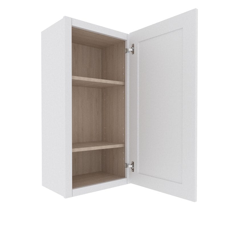 Opulent White Shaker Wall Cabinet with 1 Door