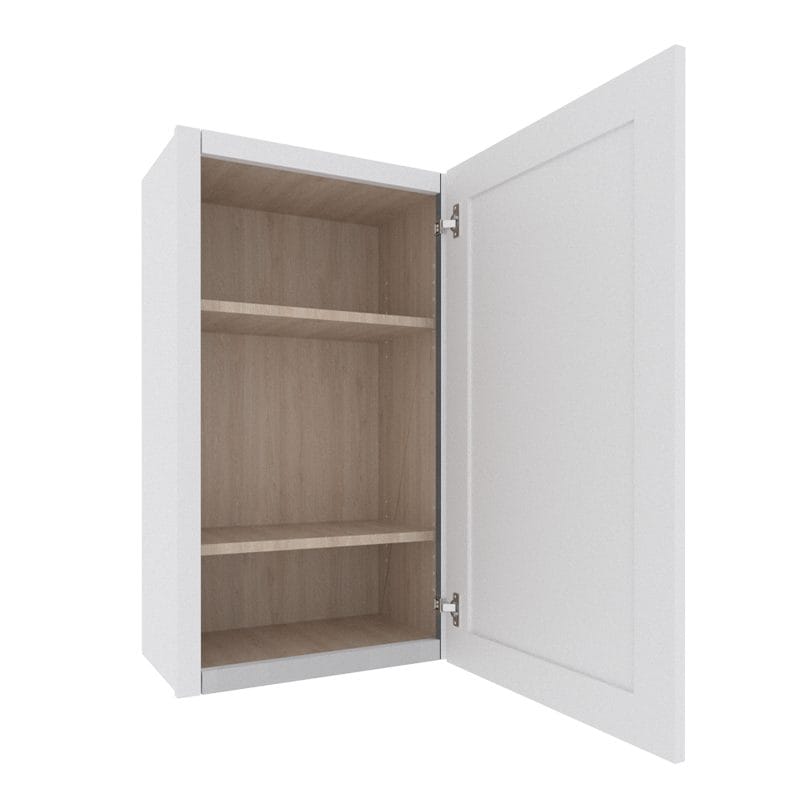 Opulent White Shaker Wall Cabinet with 1 Door