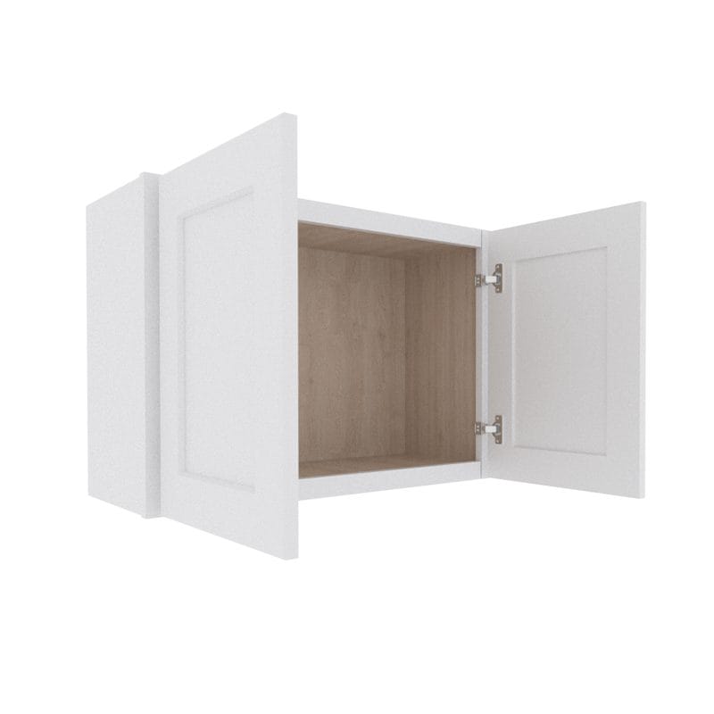 Opulent White Shaker Wall Cabinet with 2 Doors