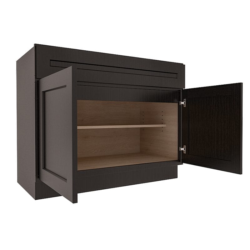 Refined Modern Slate Shaker Base Cabinet with 2 Doors