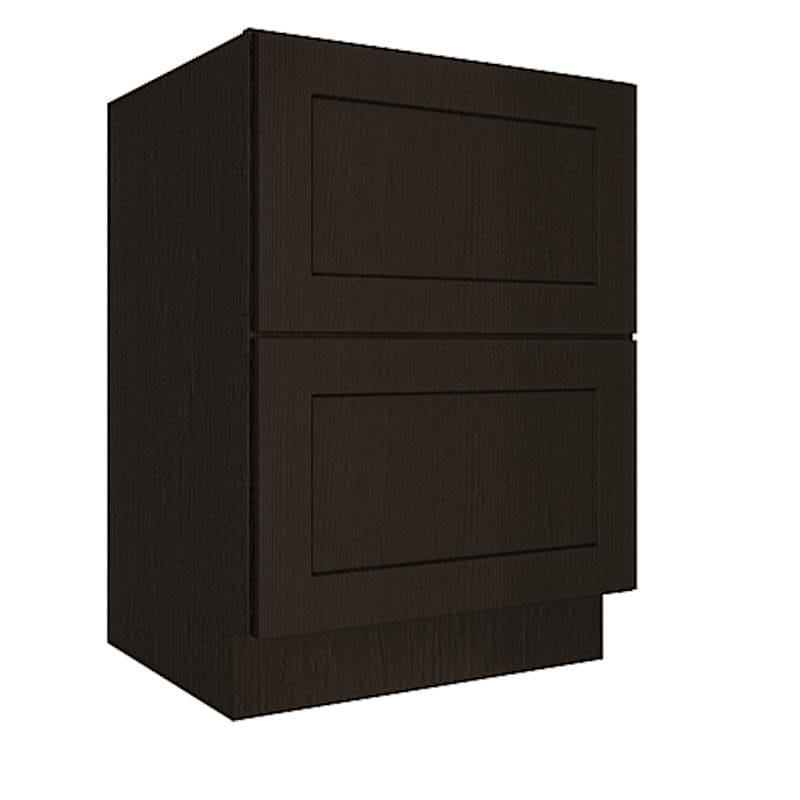 Refined Modern Slate Shaker Base Cabinet with 2 Drawers