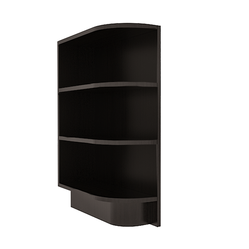 Refined Modern Slate Shaker Base End Shelf Cabinet