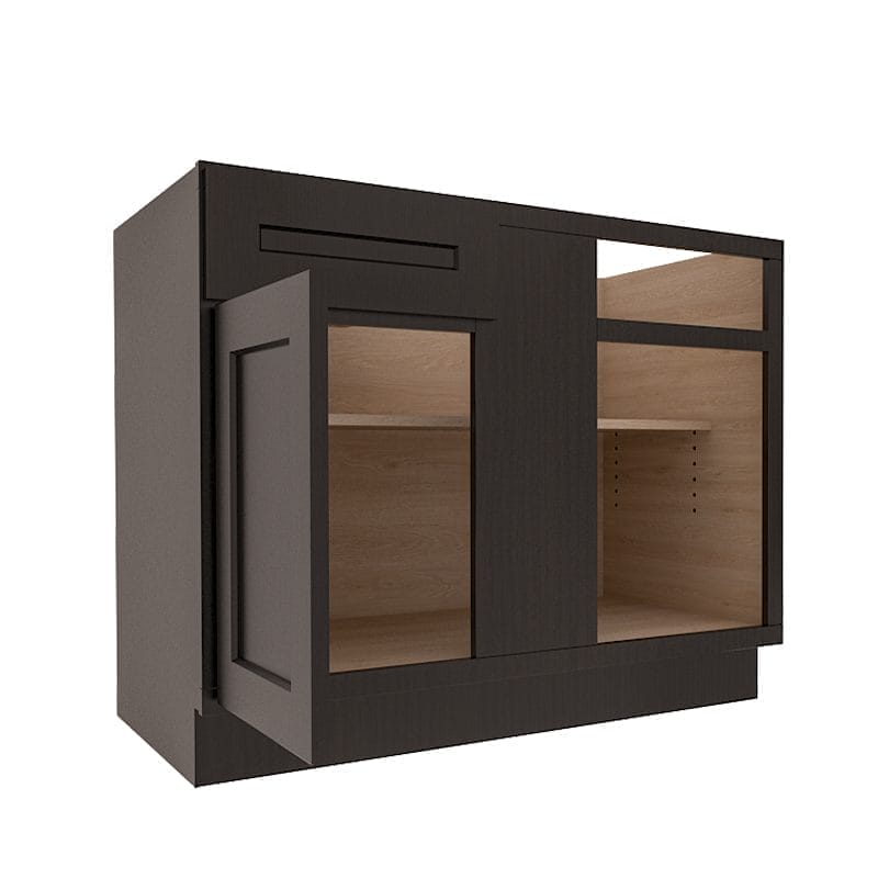 Refined Modern Slate Shaker Blind Corner Base Cabinet