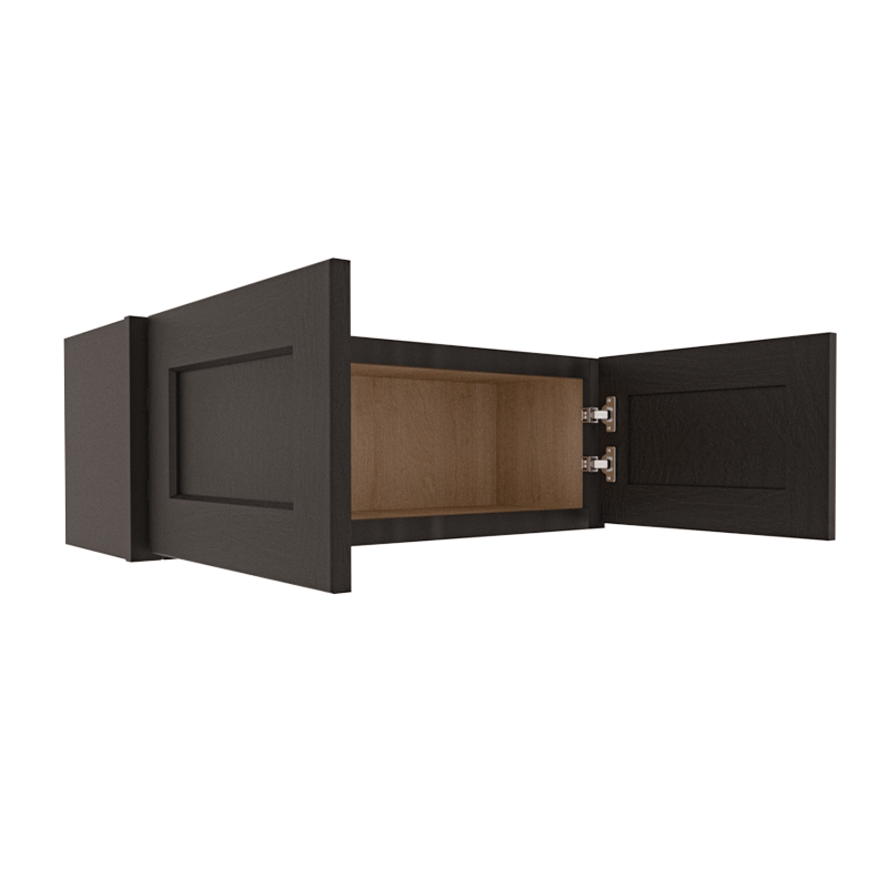 Refined Modern Slate Shaker Wall Cabinet with 2 Doors