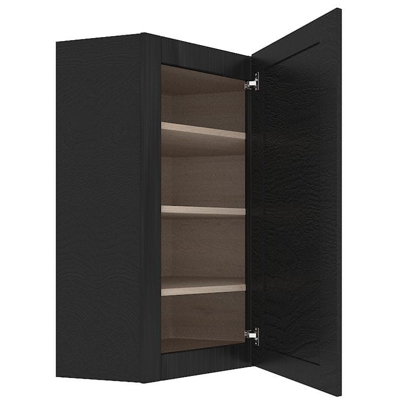 Refined Modern Slate Shaker Wall Diagonal Corner Cabinet