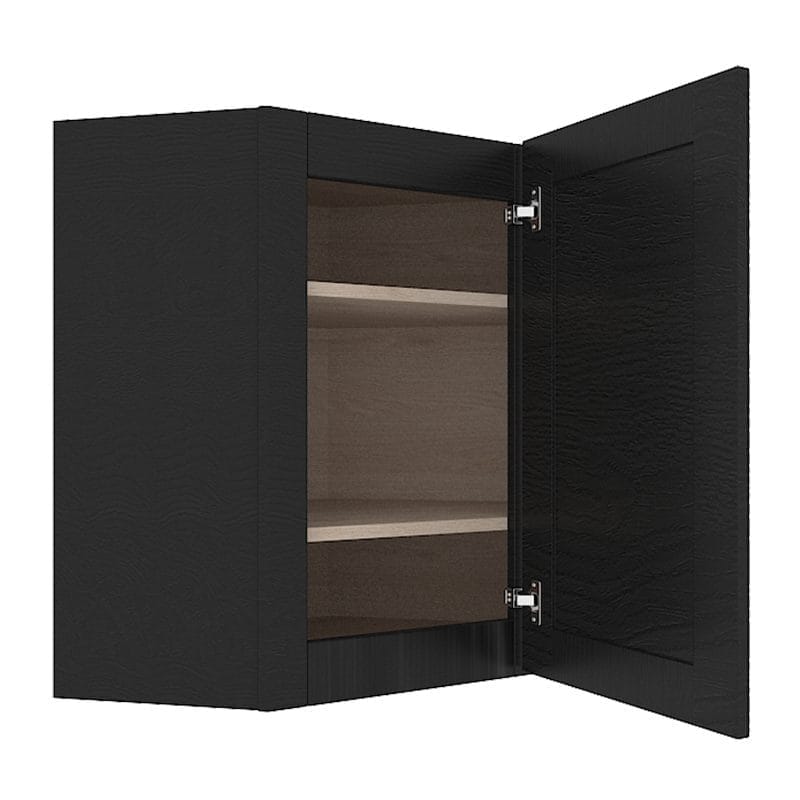 Refined Modern Slate Shaker Wall Diagonal Corner Cabinet