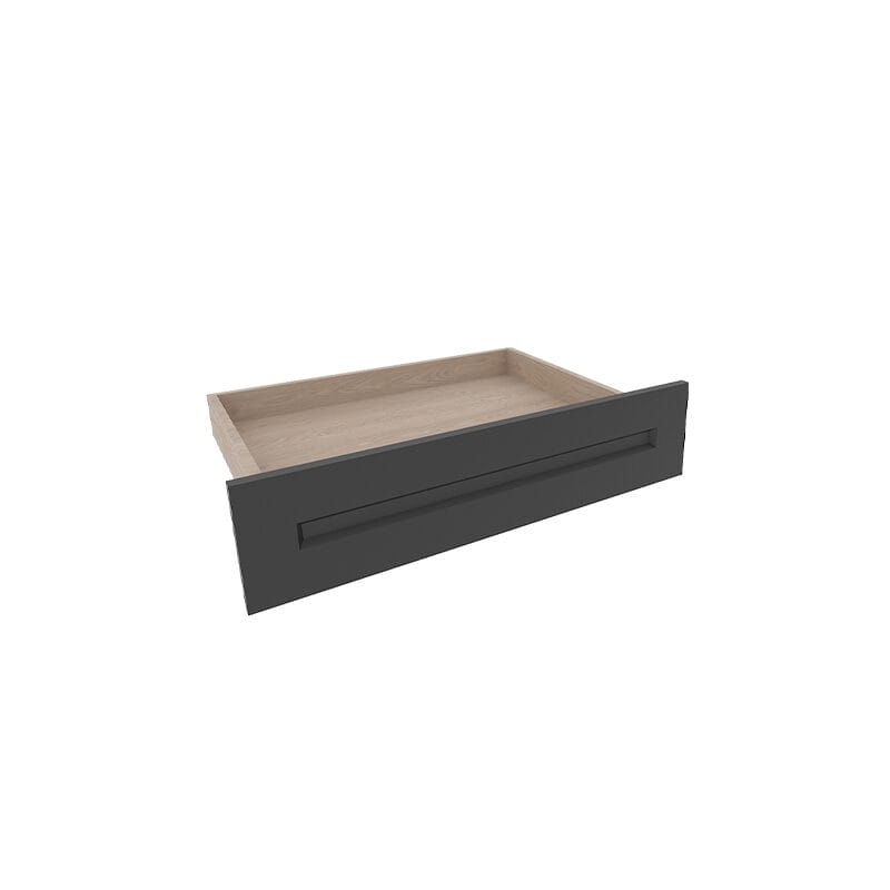 sovereign onyx black shaker vanity knee drawer