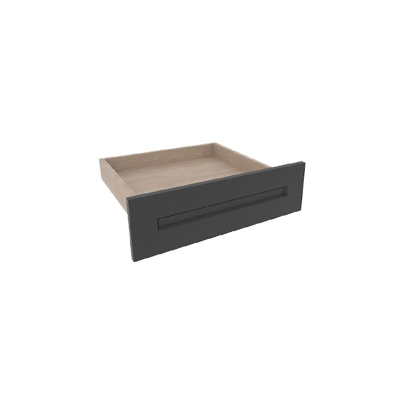 sovereign onyx black shaker vanity knee drawer