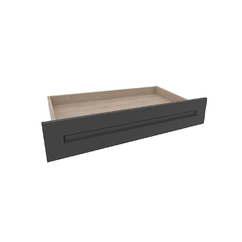 sovereign onyx black shaker vanity knee drawer