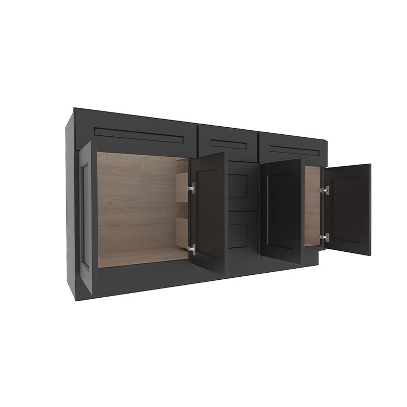 sovereign onyx black shaker vanity sink base combo cabinet