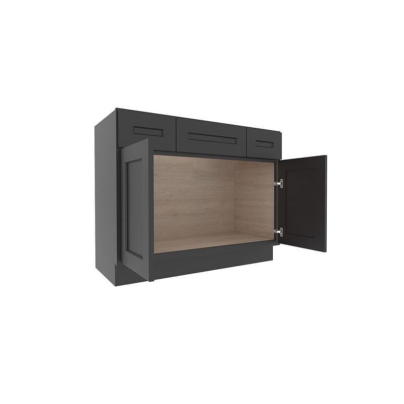 sovereign onyx black shaker vanity sink base combo cabinet