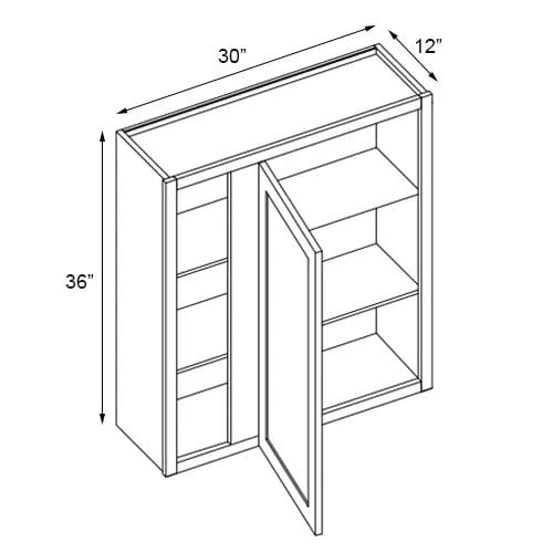 sovereign onyx black shaker wall blind corner cabinet