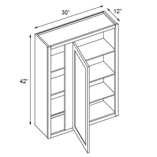 sovereign onyx black shaker wall blind corner cabinet