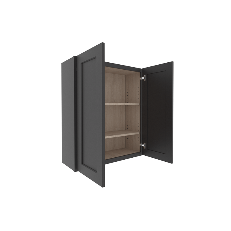 sovereign onyx black shaker wall cabinet with  doors