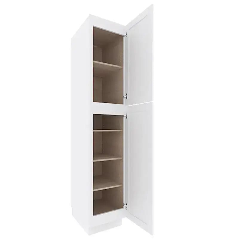 Opulent White Shaker Tall Pantry Cabinet with 4 Doors