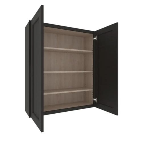 Refined Modern Slate Shaker Wall Cabinet with 2 Doors