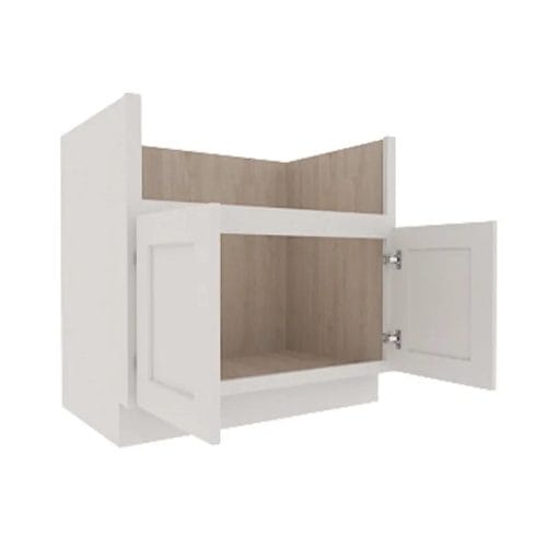 Serene Dove White Shaker Farmhouse Sink Base Cabinet