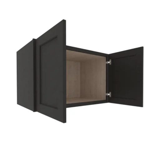 Refined Modern Slate Shaker Wall Fridge Cabinet with 2 Doors
