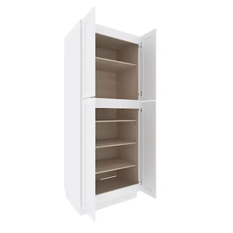 Opulent White Shaker Tall Pantry Cabinet with 4 Doors