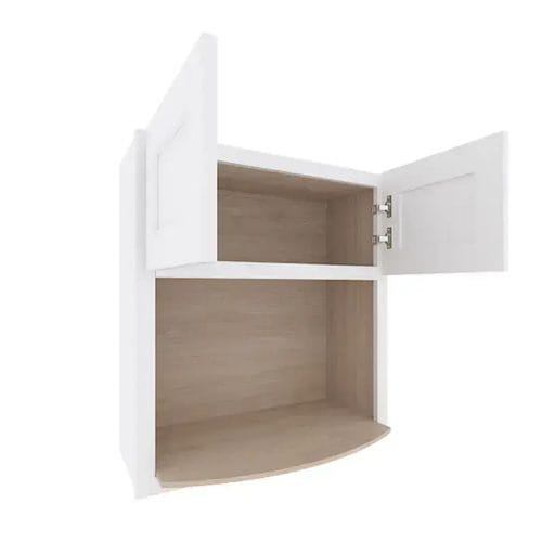 Opulent White Shaker Wall Microwave Cabinet