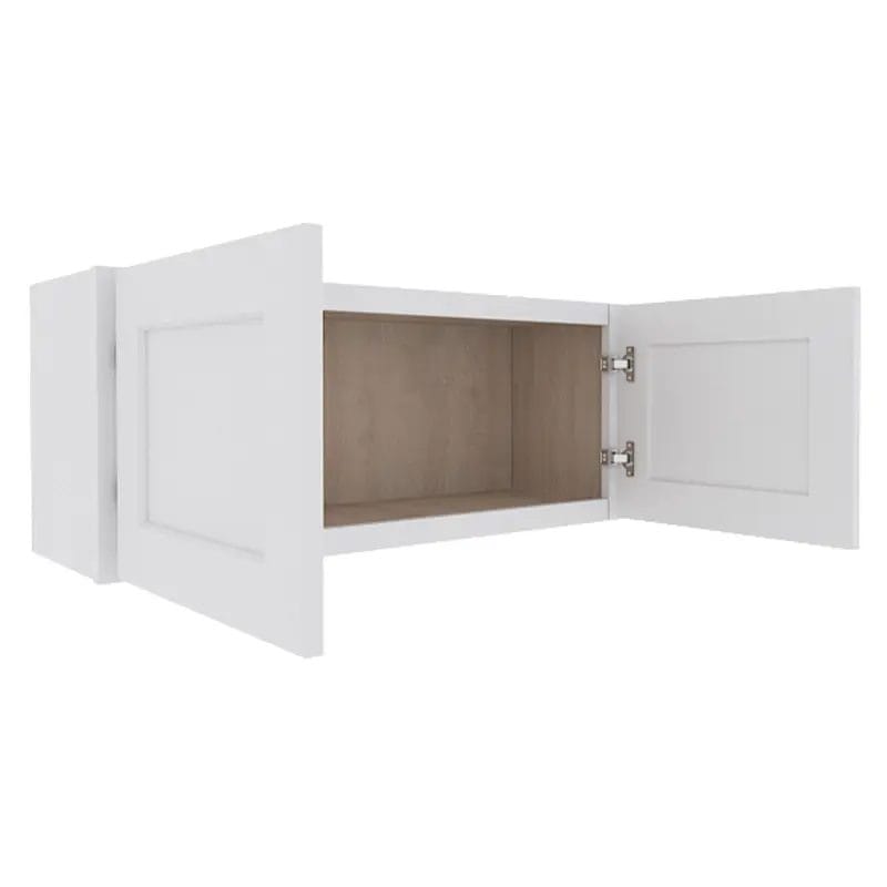 Opulent White Shaker Wall Cabinet with 2 Doors